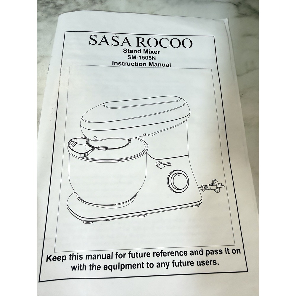 STAND MIXER SASA ROCOO SM-1505N 660W 7.5QT NIB (3403)